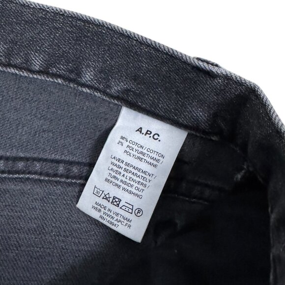 APC Luxury Designer Japanese Streetwear Grey Black Denim Jeans Mens 36x36 - Picture 6 of 7
